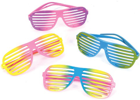 Colorific Promotions Rainbow Slotted Sunglasses